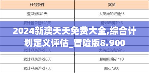 2024新澳天天免费大全,综合计划定义评估_冒险版8.900