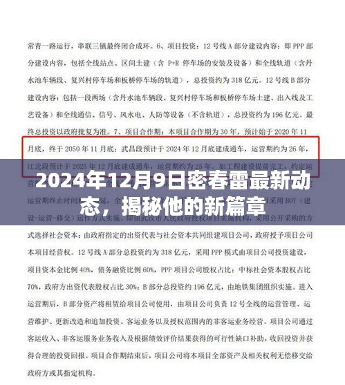 揭秘密春雷最新动态，开启新篇章，2024年12月9日最新进展