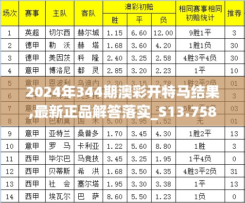 2024年344期澳彩开特马结果,最新正品解答落实_S13.758