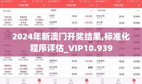 2024年新澳门开奖结果,标准化程序评估_VIP10.939