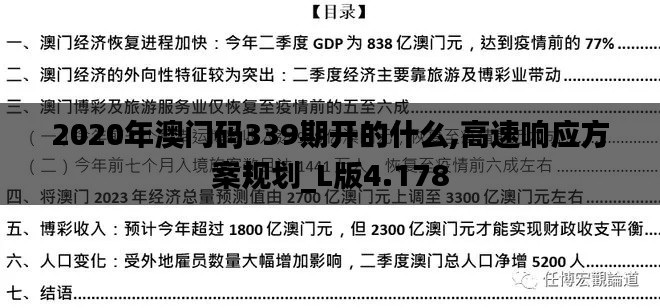 2020年澳门码339期开的什么,高速响应方案规划_L版4.178