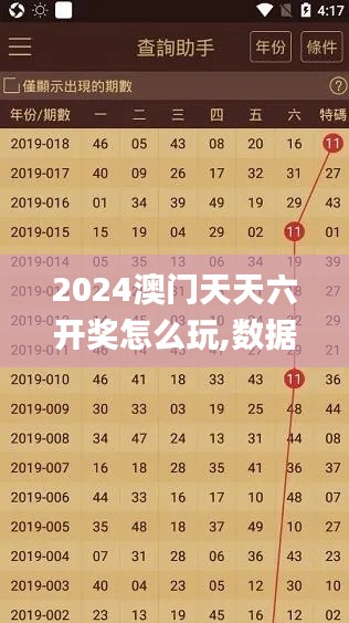 2024澳门天天六开奖怎么玩,数据驱动分析决策_标配版8.547