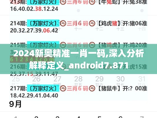 2024新奥精准一肖一码,深入分析解释定义_android7.871