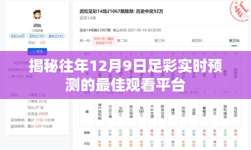 揭秘足彩最佳预测平台，历年12月9日实时观看指南