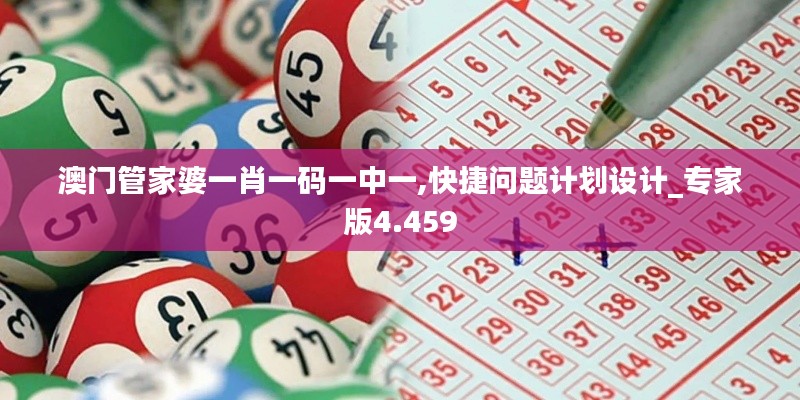 澳门管家婆一肖一码一中一,快捷问题计划设计_专家版4.459