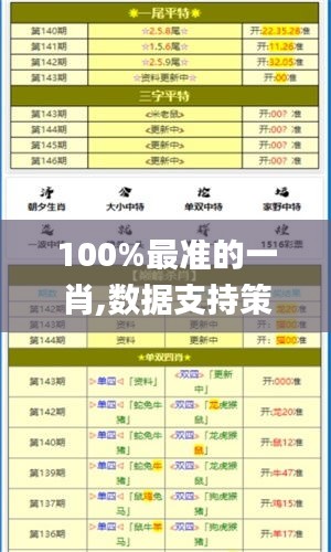 100%最准的一肖,数据支持策略解析_3K11.176