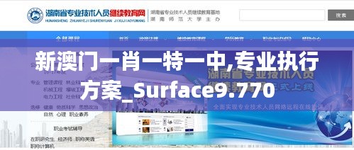 新澳门一肖一特一中,专业执行方案_Surface9.770