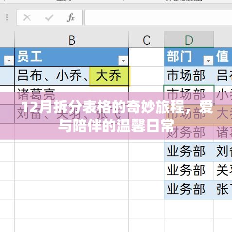 12月拆分表格的奇妙旅程，爱与陪伴的温馨时光