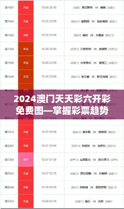 2024澳门天天彩六开彩免费图—掌握彩票趋势赢在起点