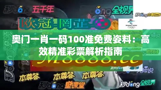 奥门一肖一码100准免费姿料：高效精准彩票解析指南