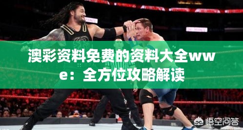 澳彩资料免费的资料大全wwe：全方位攻略解读