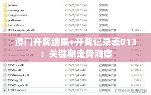 澳门开奖结果+开奖记录表013：关键期走势洞察