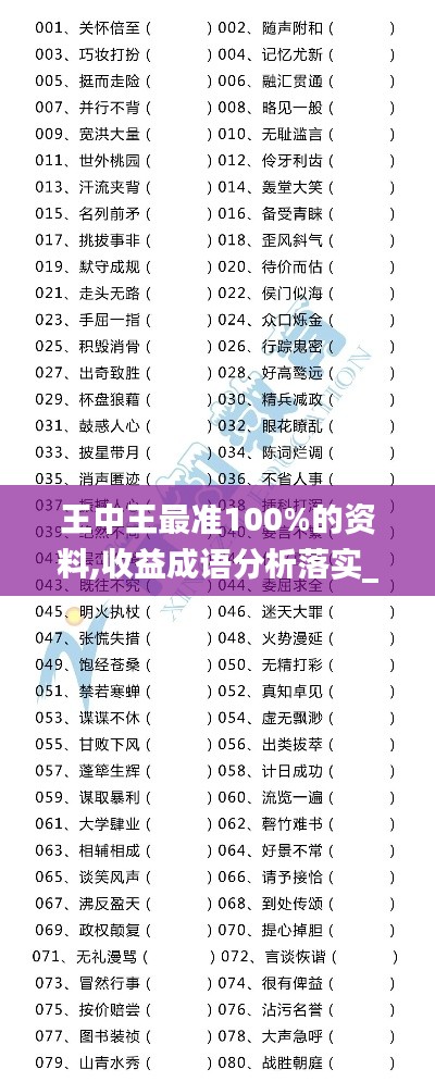 王中王最准100%的资料,收益成语分析落实_模拟版11.316