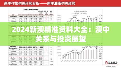 2024新澳精准资料大全：澳中关系与投资展望