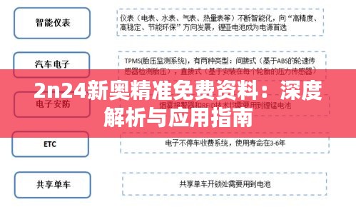 2n24新奥精准免费资料：深度解析与应用指南