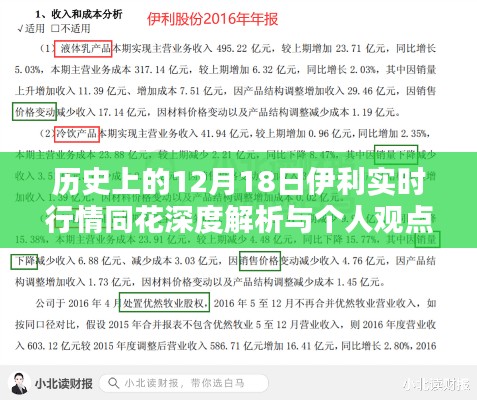 历史上的伊利实时行情深度解析与个人观点阐述