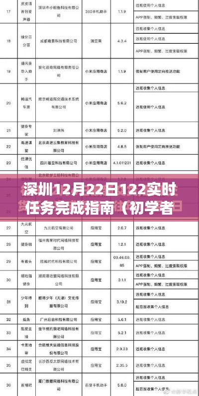 深圳12月22日任务完成指南，实时122任务攻略（适合初学者与进阶用户）