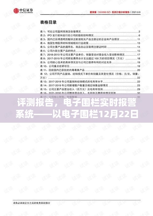 电子围栏实时报警系统评测报告——以12月22日版本为例