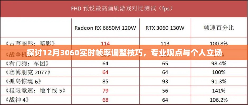 12月3060实时帧率调整技巧深度解析，专业观点与个体经验分享