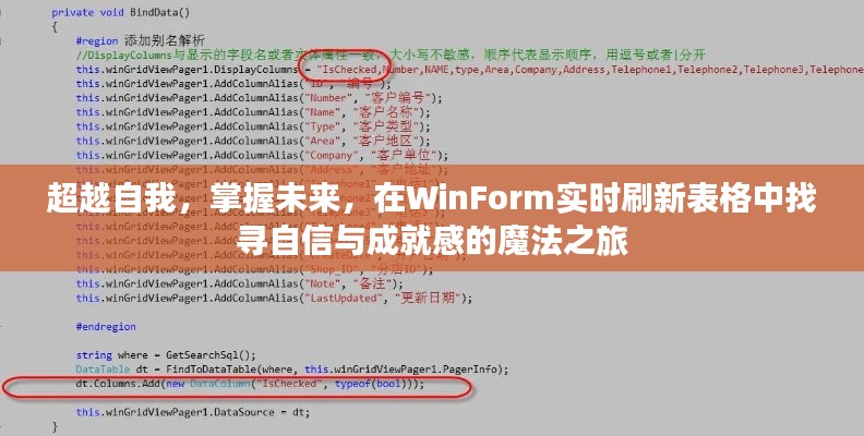 WinForm实时刷新表格，自信与成就感的魔法之旅，超越自我掌握未来