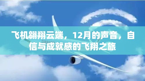 自信与成就感的云端飞翔之旅，飞机翱翔在12月的旋律中