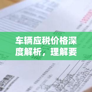 车辆应税价格深度解析，理解要点与实际应用