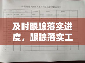 及时跟踪落实进度，跟踪落实工作 