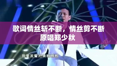 歌词情丝斩不断，情丝剪不断原唱郑少秋 