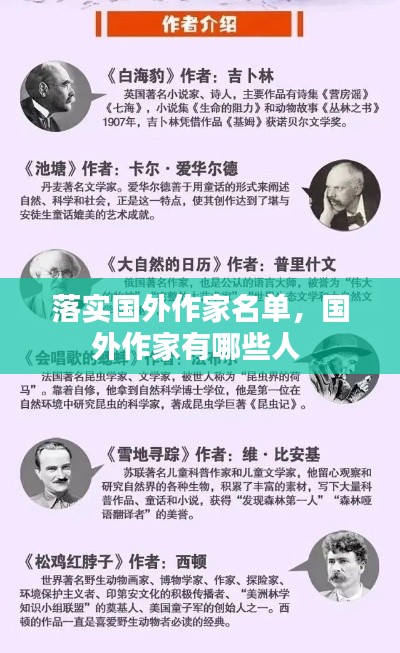 落实国外作家名单，国外作家有哪些人 