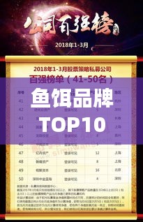 鱼饵品牌TOP10排行榜，不容错过的前十名！