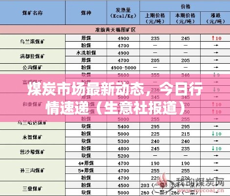 煤炭市场最新动态，今日行情速递（生意社报道）