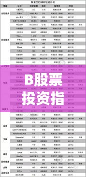 B股票投资指南，入门、市场分析与应用策略全解析