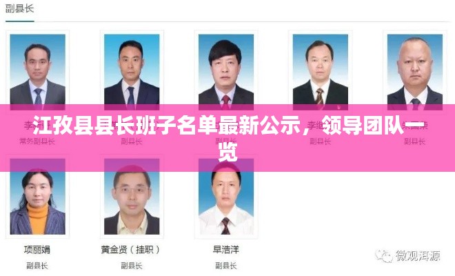 江孜县县长班子名单最新公示，领导团队一览