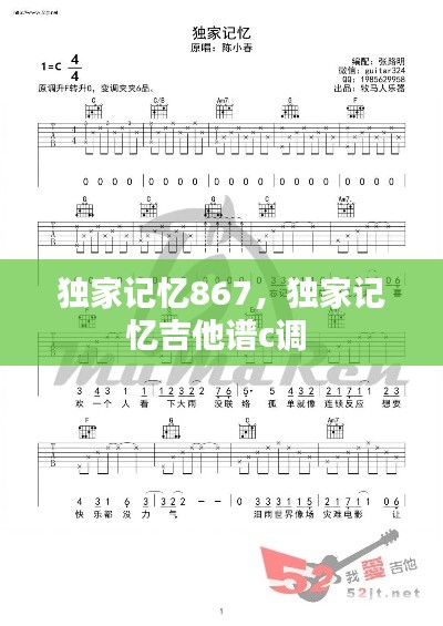 独家记忆867，独家记忆吉他谱c调 