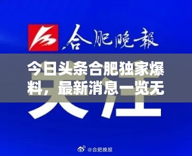 今日头条合肥独家爆料，最新消息一览无余