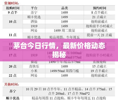 茅台今日行情，最新价格动态揭秘