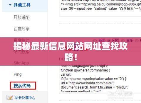 揭秘最新信息网站网址查找攻略！