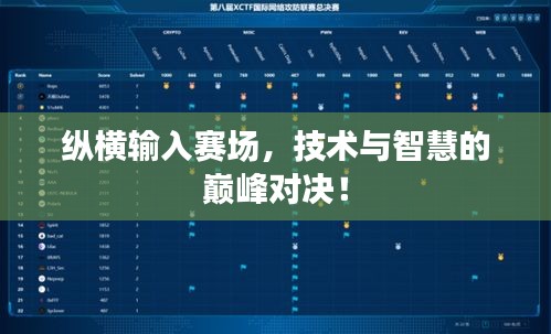 纵横输入赛场，技术与智慧的巅峰对决！