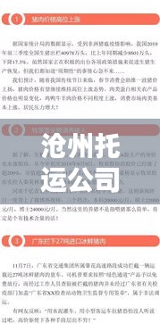 沧州托运公司排名揭晓，行业影响力不容小觑