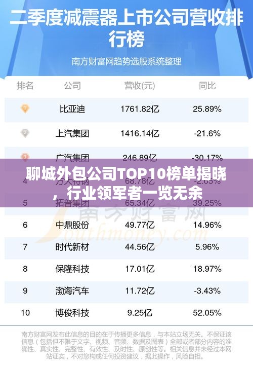 聊城外包公司TOP10榜单揭晓，行业领军者一览无余