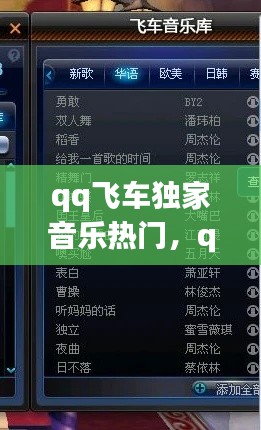 qq飞车独家音乐热门，qq飞车新音乐 